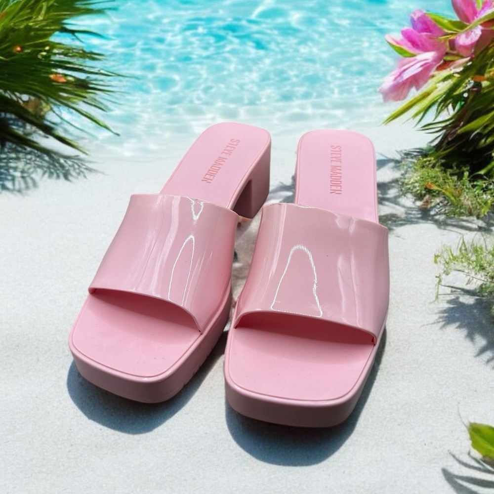 Steve Madden Pink Slide Sandals